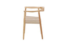 Ensemble de 2 - Chaise Leli en bois d'hévéa et tressage en corde