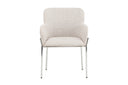 Chaise Helora en Beige en polyester-lin