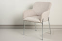 Chaise Helora en Beige en polyester-lin
