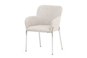 Chaise Helora en Beige en polyester-lin
