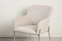 Chaise Helora en Beige en polyester-lin