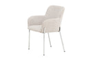 Chaise Helora en Beige en polyester-lin