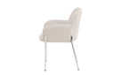 Chaise Helora en Beige en polyester-lin