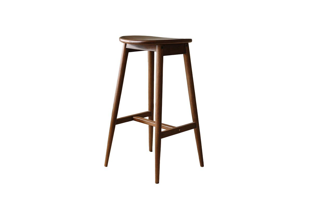 Tabouret de bar Rafaela – en mocca en bois d'hévéa