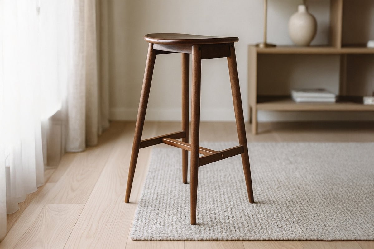 Tabouret de bar Rafaela – en mocca en bois d'hévéa