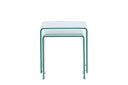Ensemble de tables basses/latérales Lumea – 2 tables en verre clair