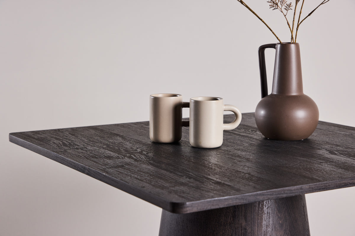 Table à manger Moreno – Table carrée 80x80 cm en moka