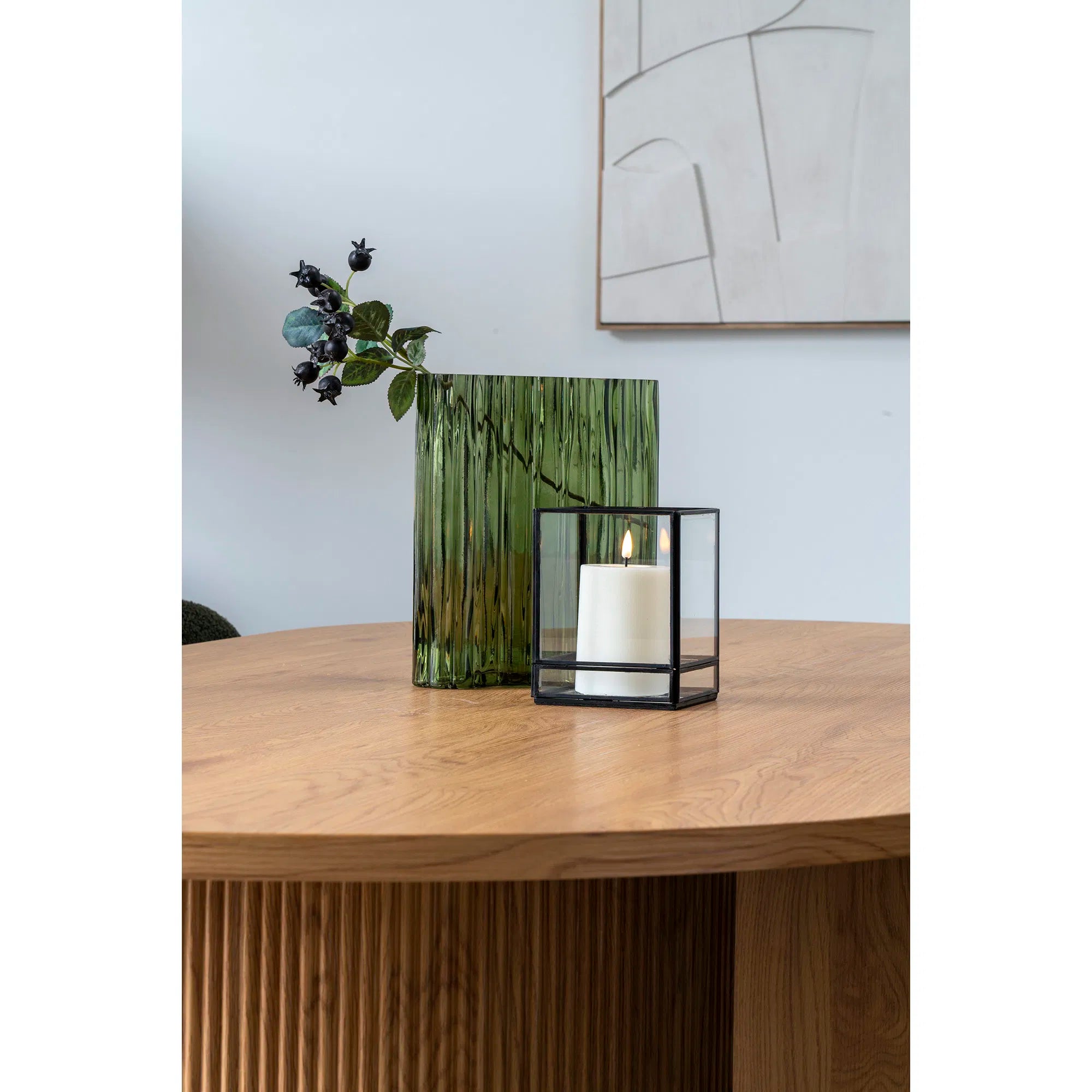 Porte-bougie « Ferro Verre » – Métal & Verre en Noir
