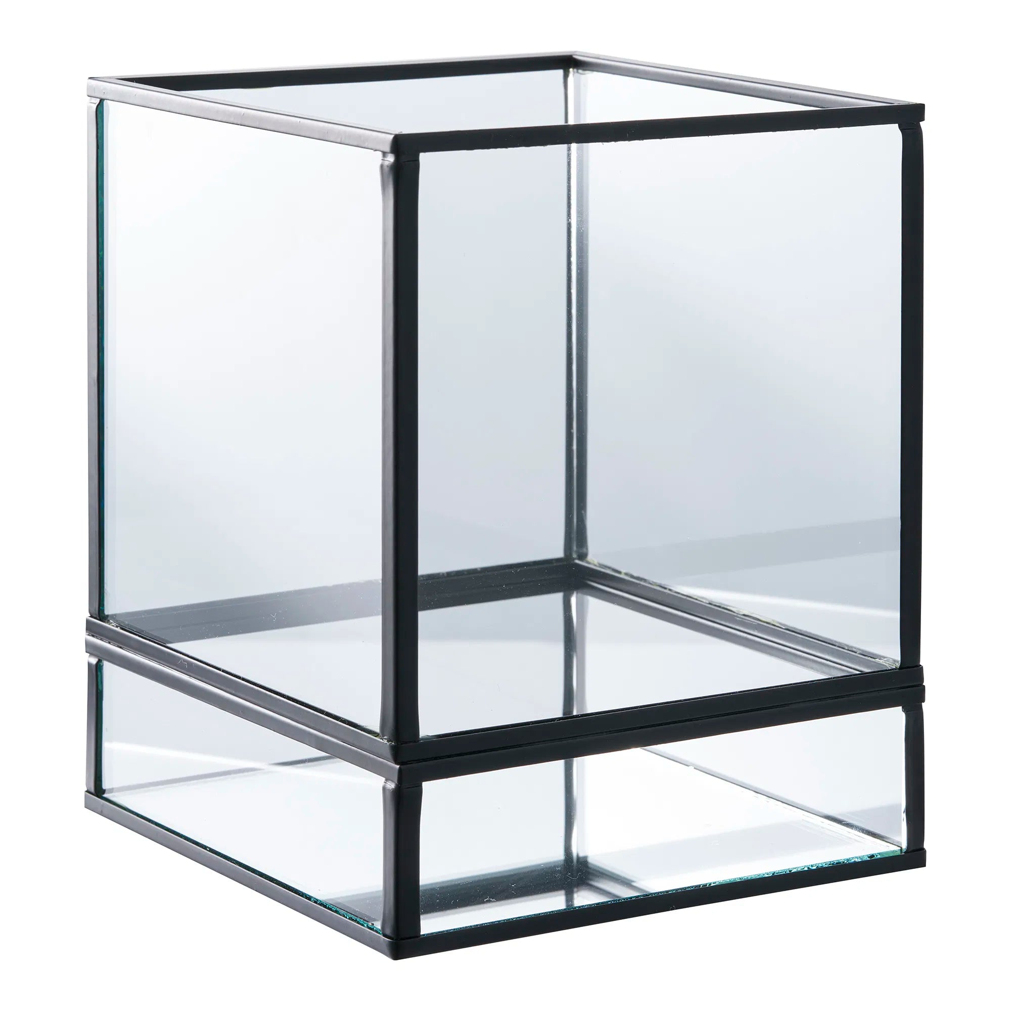 Porte-bougie « Ferro Verre » – Métal & Verre en Noir