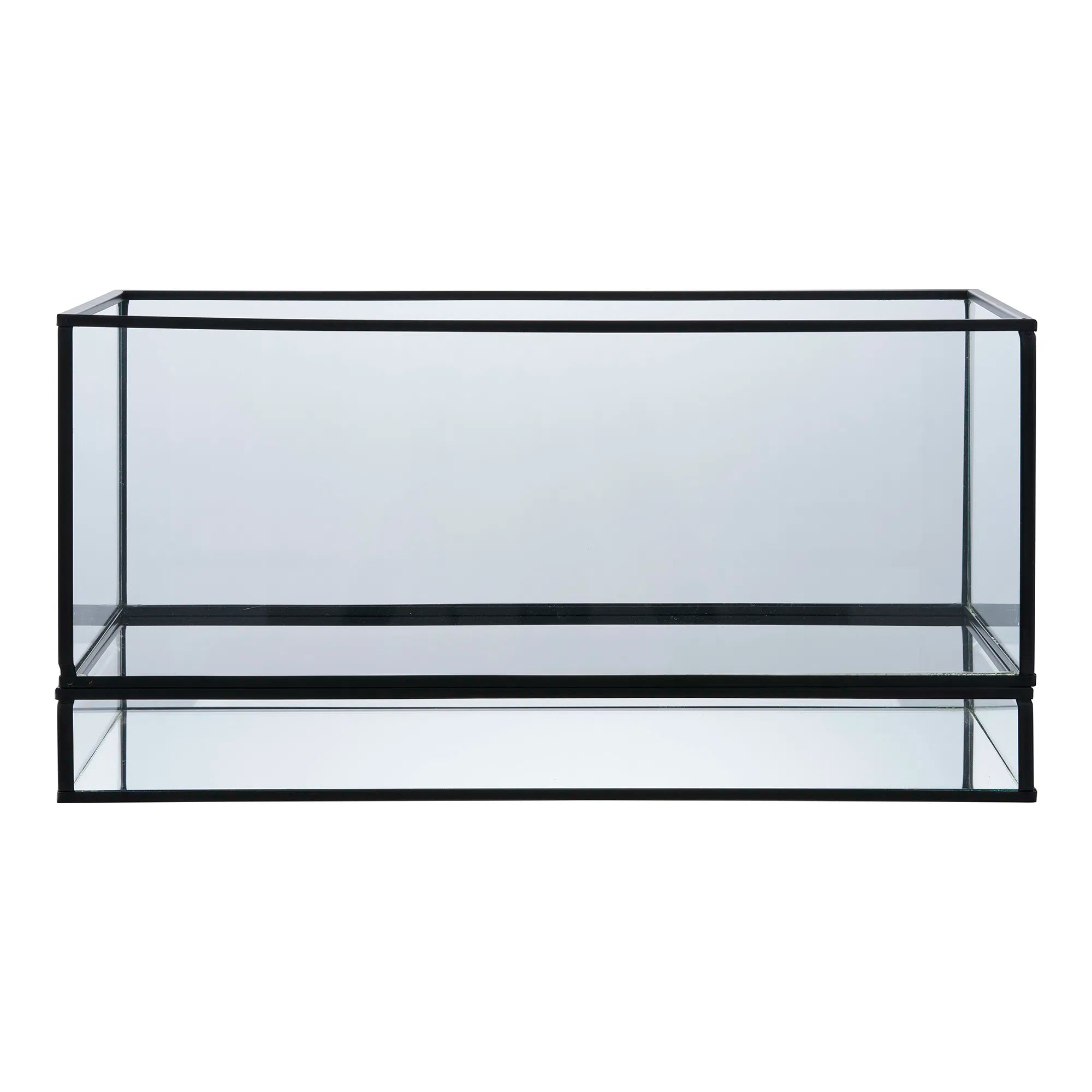 Porte-bougie « Ferro Recta » – Métal & Verre en Noir
