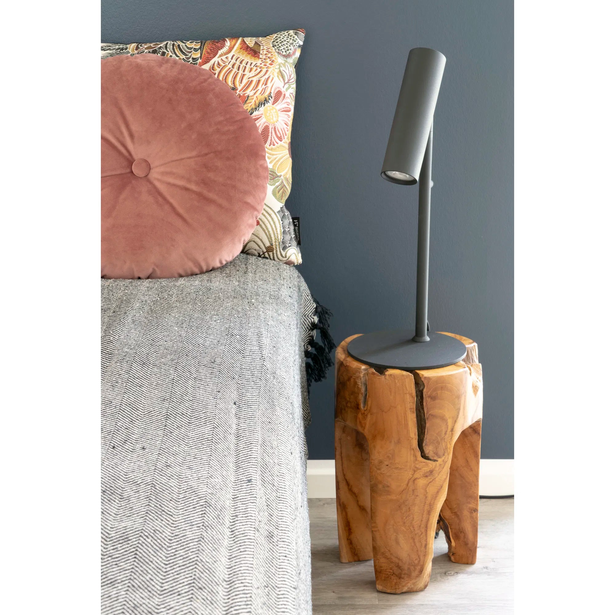 Lampe de table « Lazaro » – accent métallique en Noir ou or