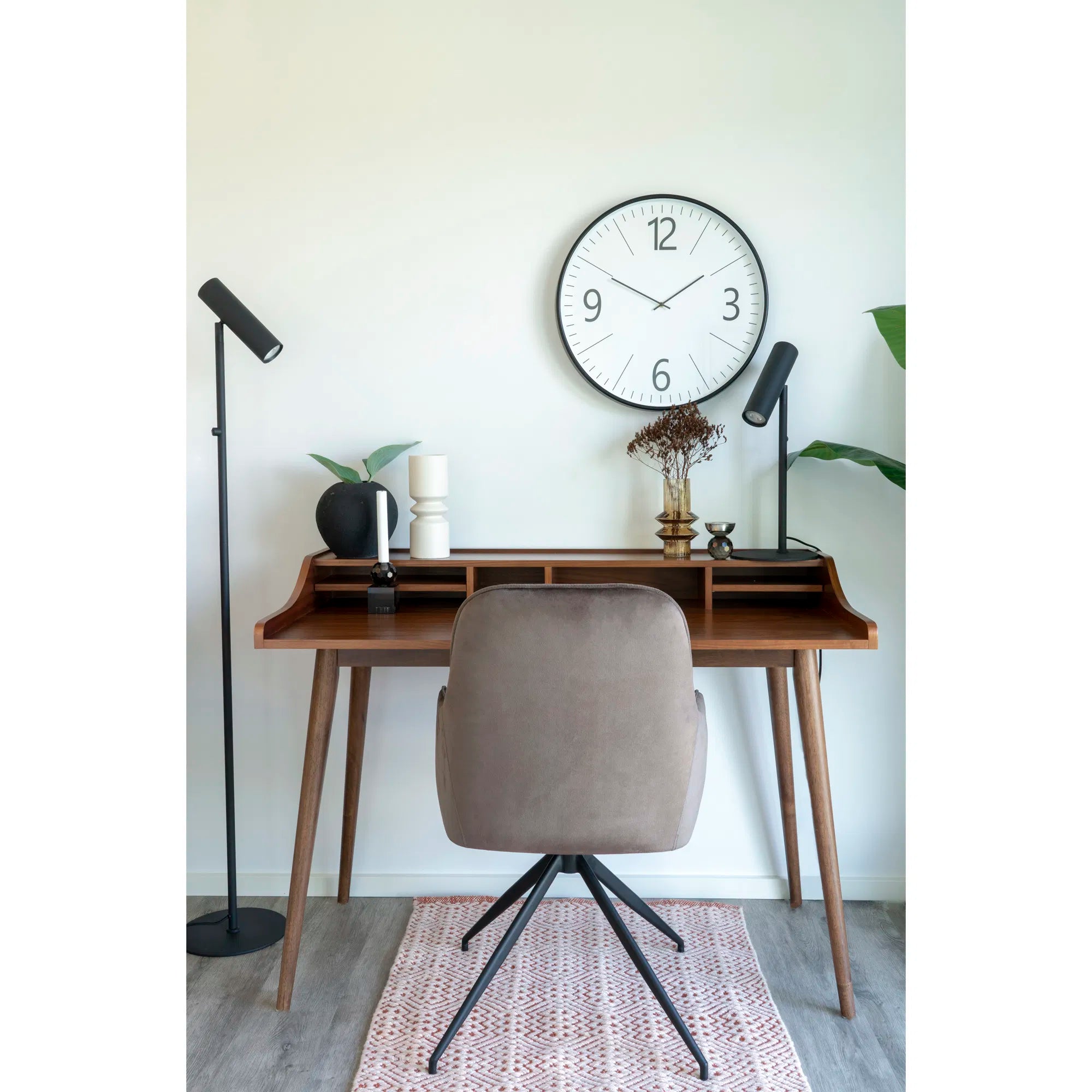 Lampe de table « Lazaro » – accent métallique en Noir ou or