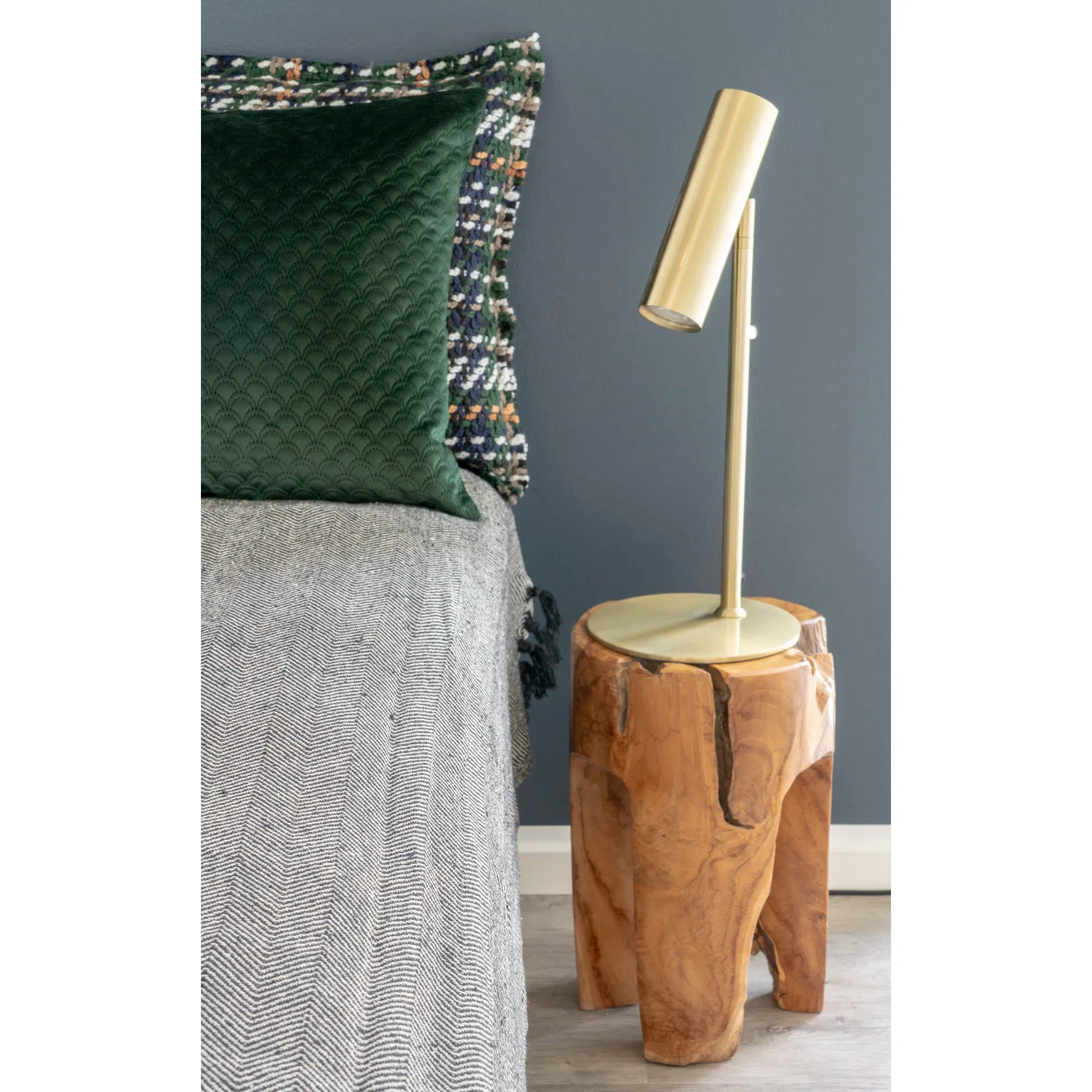 Lampe de table « Lazaro » – accent métallique en Noir ou or