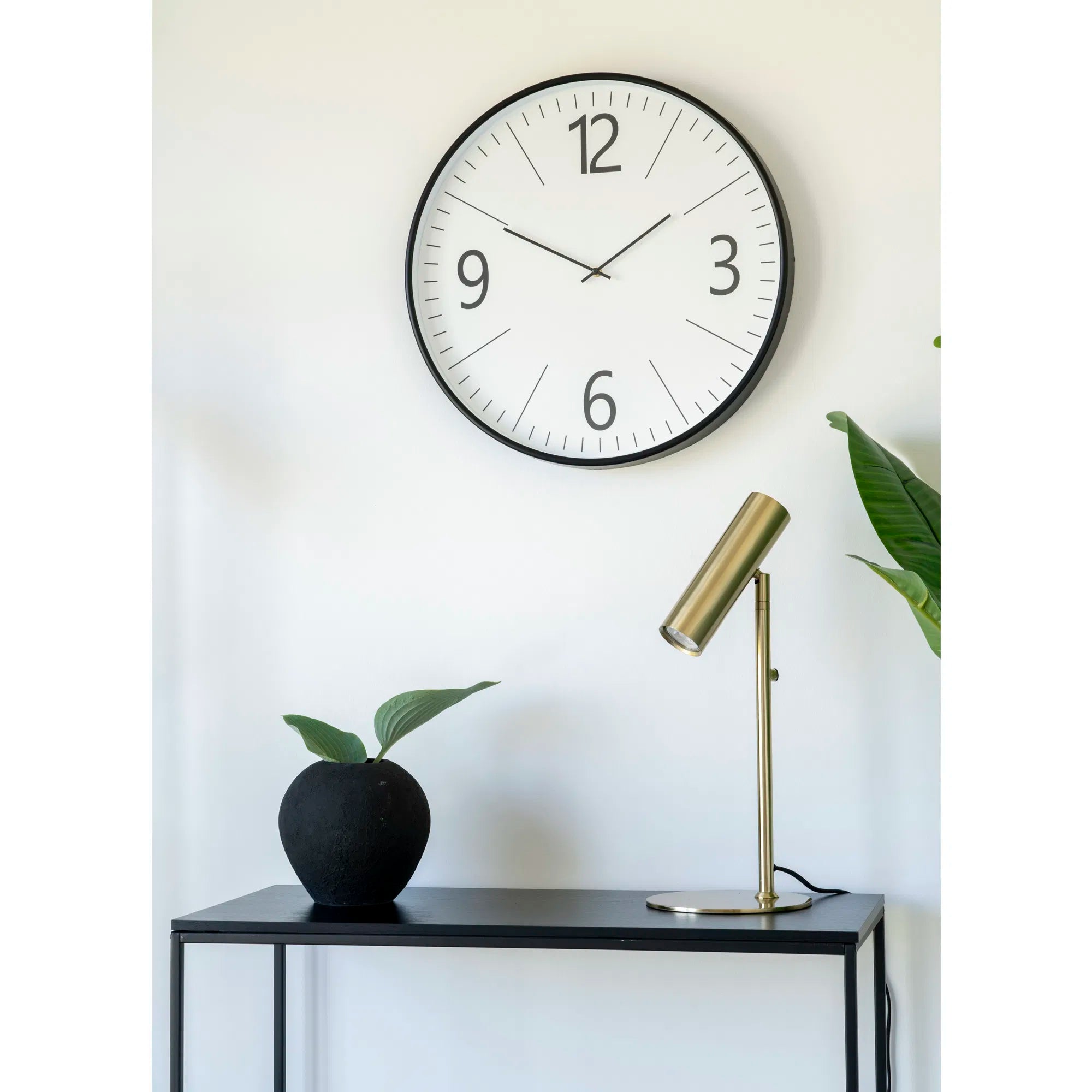 Lampe de table « Lazaro » – accent métallique en Noir ou or