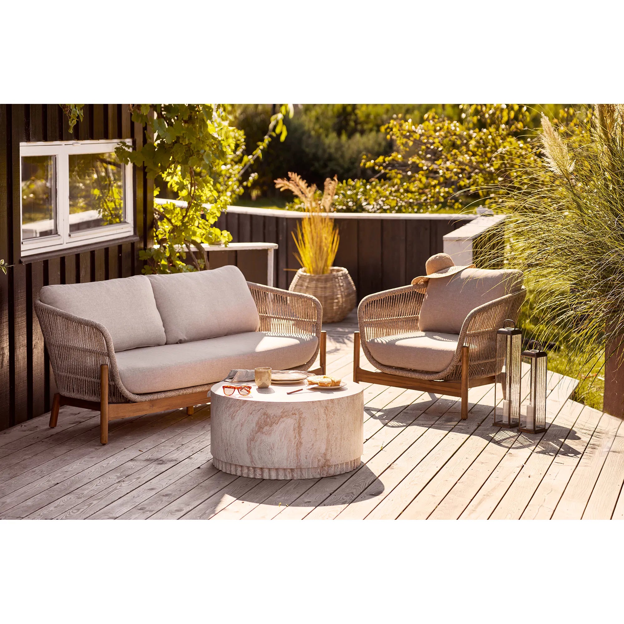 Lanterne de jardin Solmera – fabriquée en Métal et en verre