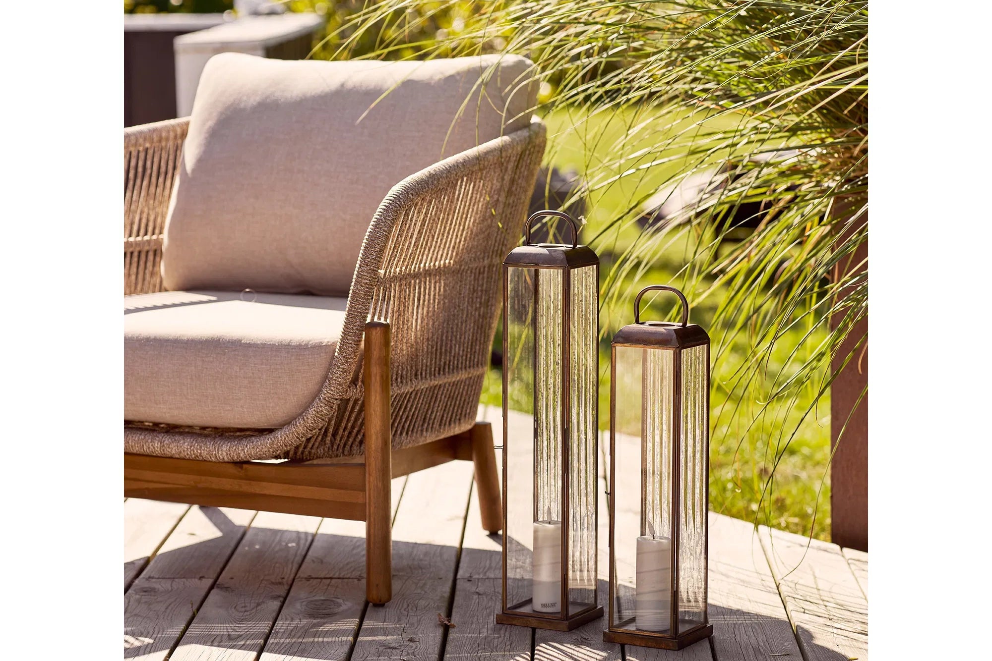 Lanterne de jardin Solmera – fabriquée en Métal et en verre