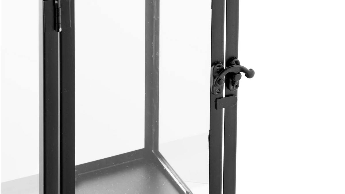 Lot de 2 lanternes Felli - avec cadre en métal noir