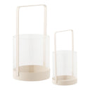 Bougeoir Narviona – fabriqué en Métal et verre (lot de 2)