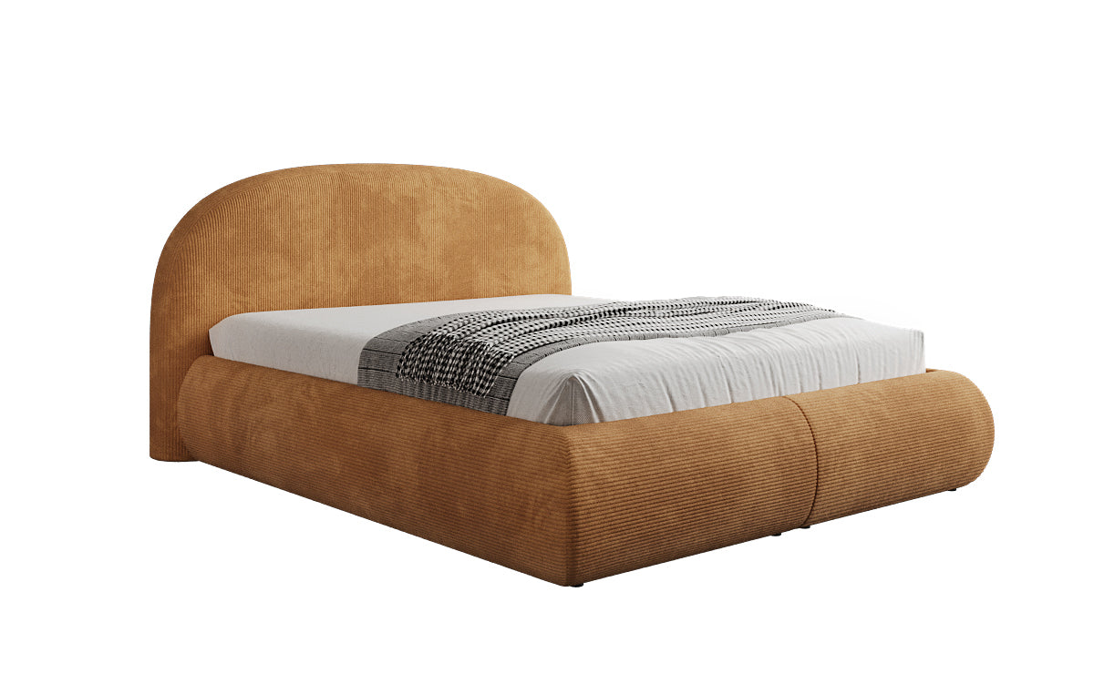 Lit rembourré design Loop en Côtelé avec rangement