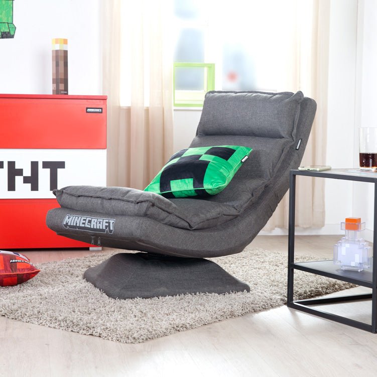Fauteuil de jeu Minecraft « BlockMaster » – pivotant et réglable avec rembourrage XL