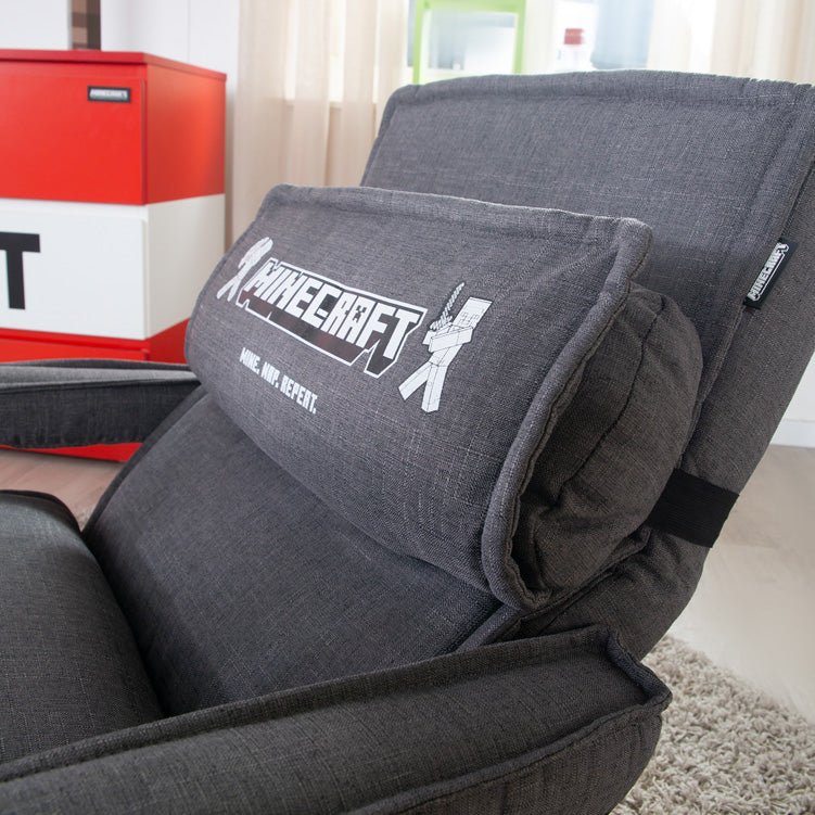 Fauteuil de jeu Minecraft « CraftStation » – réglable avec repose-pieds, accoudoirs et support pour clavier