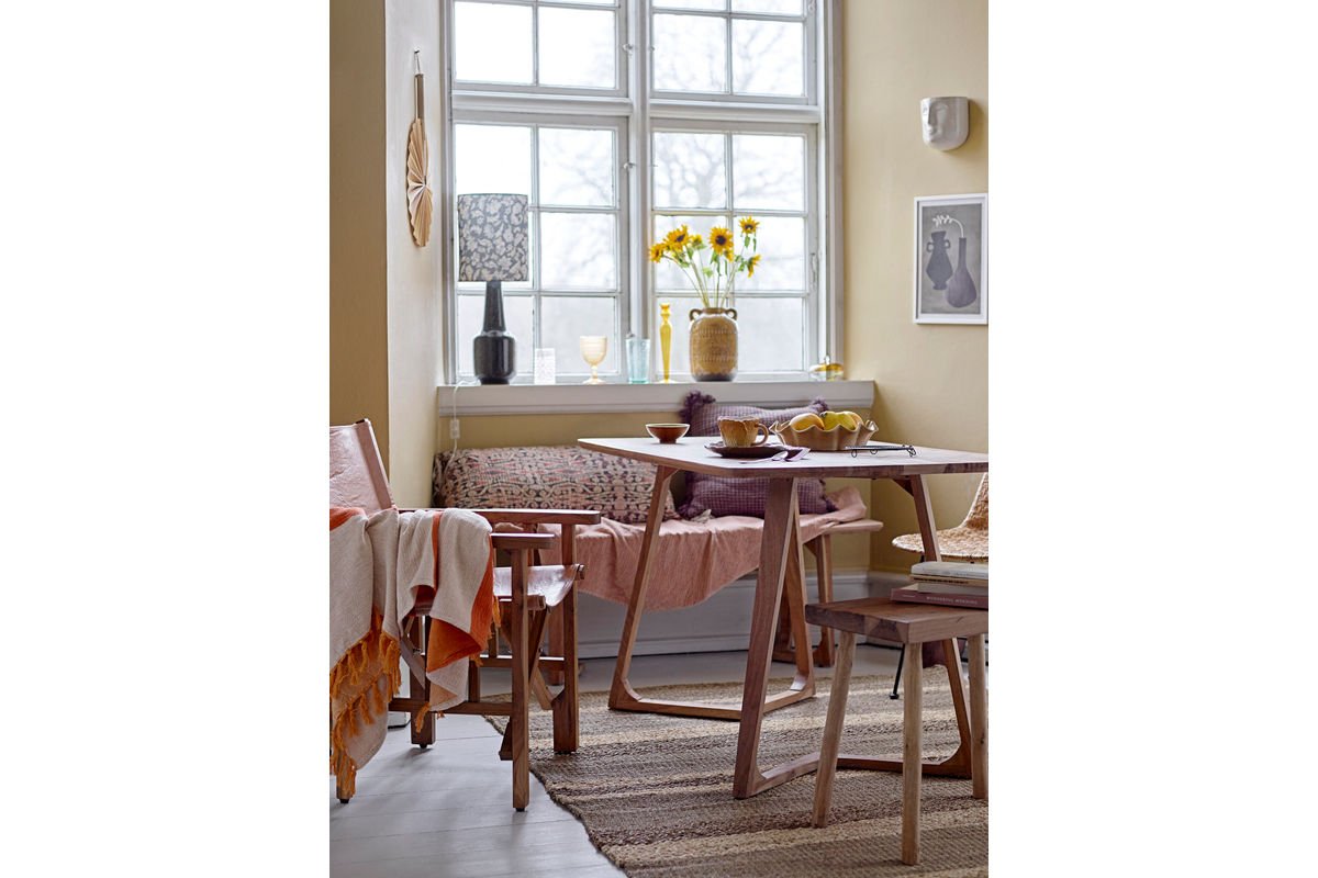 Couvre-lit Rosina – Courtepointe en coton avec velours en Rosé