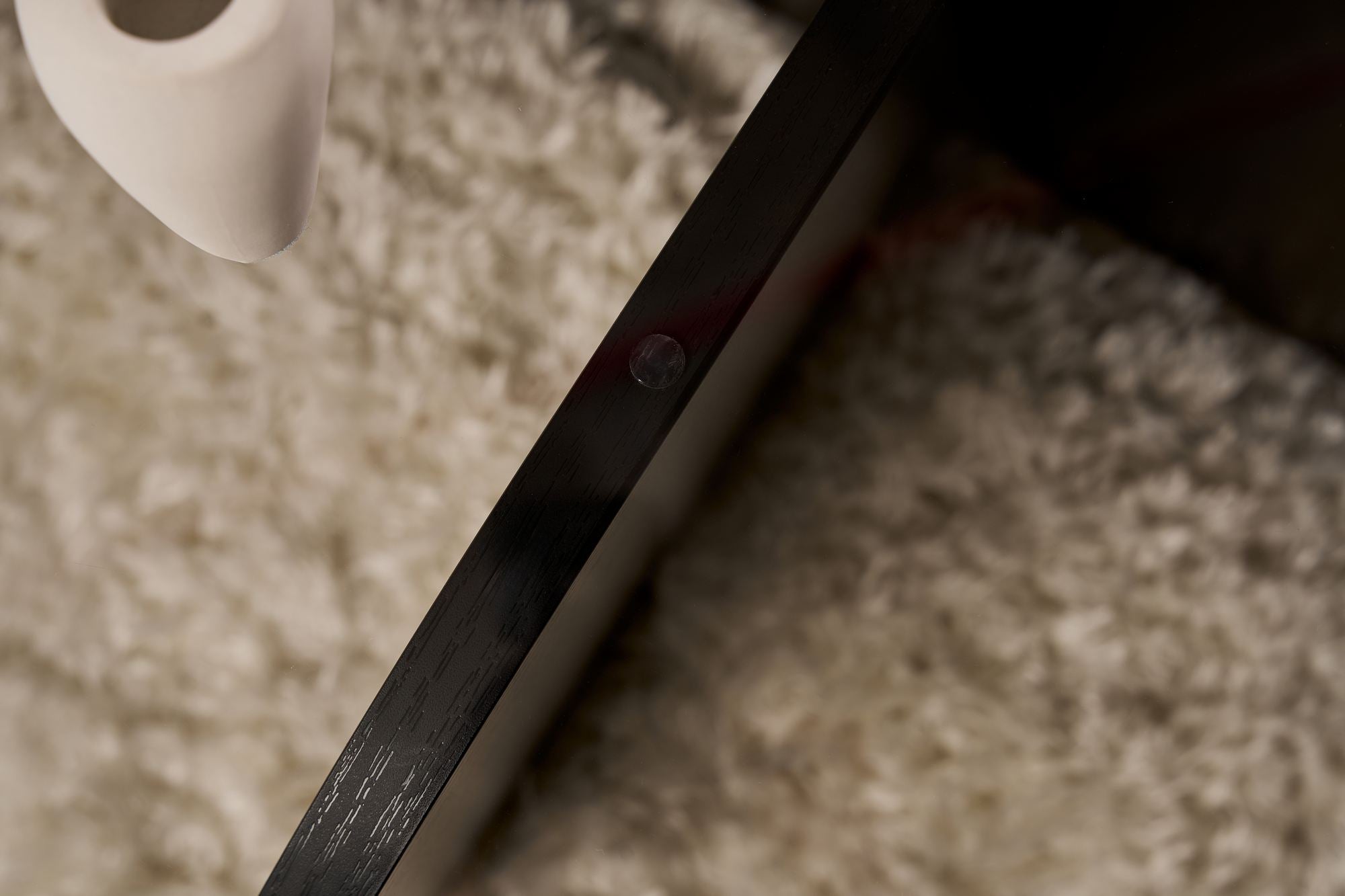 Table basse Rovida - avec plateau en verre rond en 2 variantes