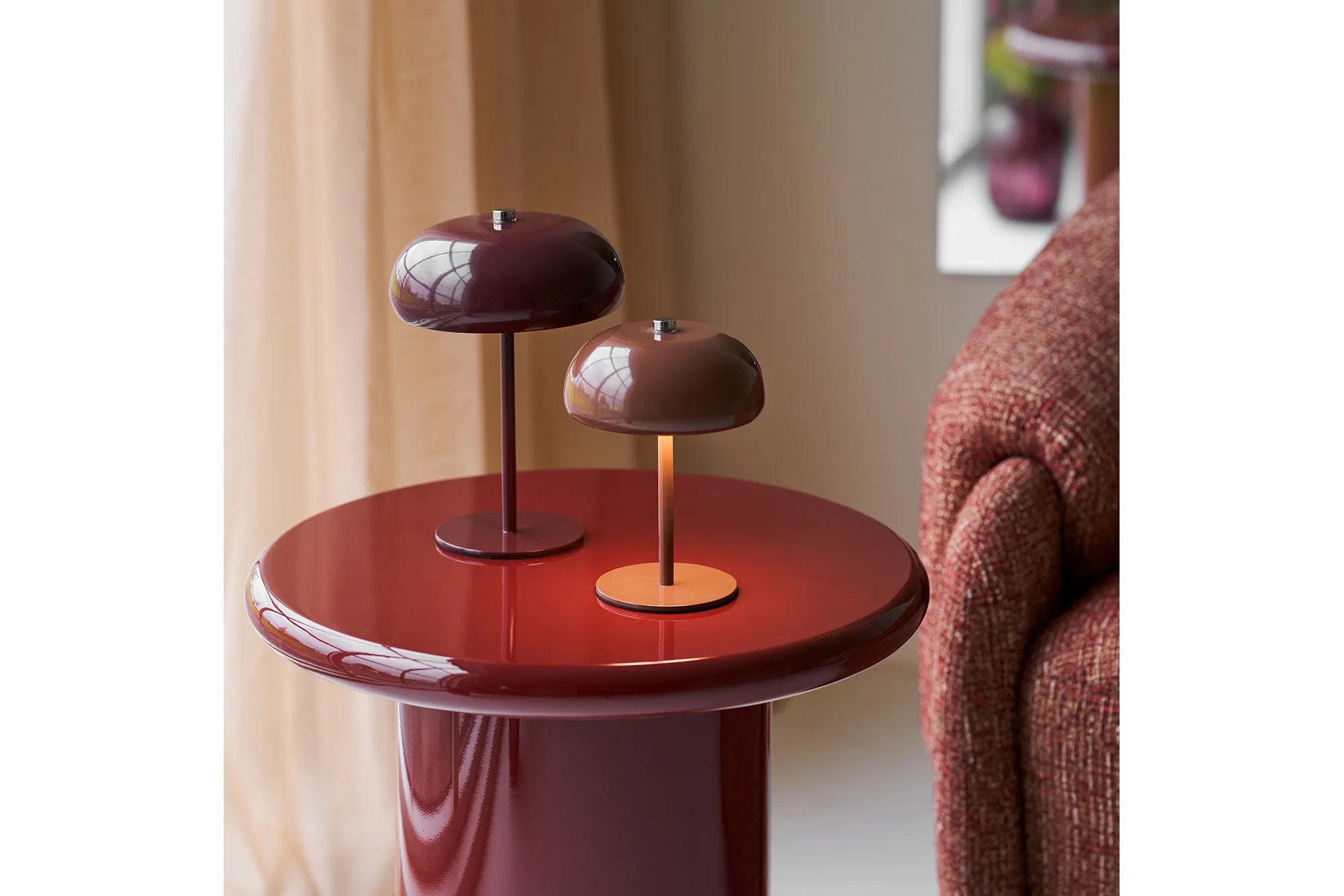 Lampe de table Solmera - design élégant en marron