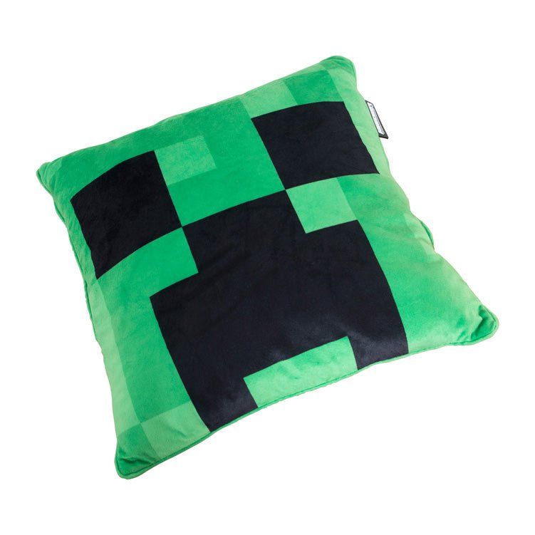 Minecraft Coussin décoratif « Peluche Creeper » – avec rembourrage et aspect velours
