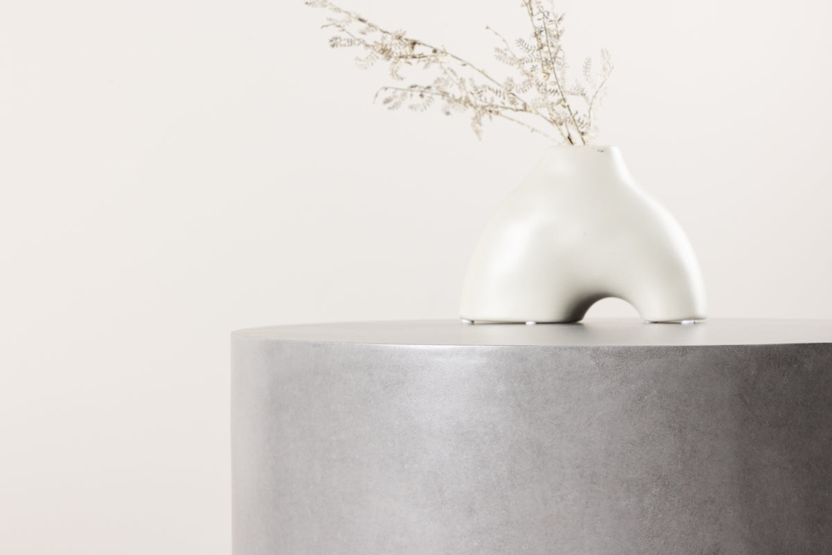 Garten Beistelltisch India -  Ø60 aus Aluminium in der Farbe Grau