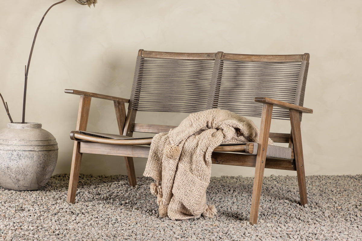 Banc de jardin Sofie - fabriqué en acacia brun