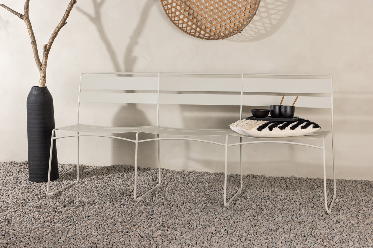 Banc de jardin Linda - en acier beige