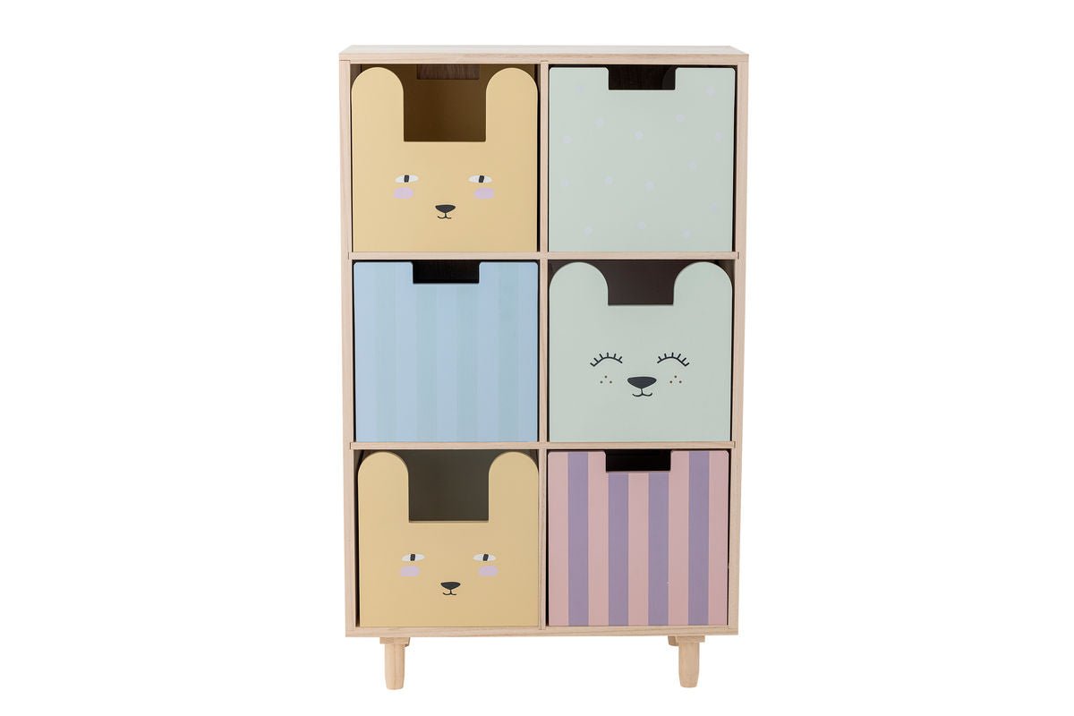 Bibliothèque pour enfants « Linus » avec tiroirs – Design coloré