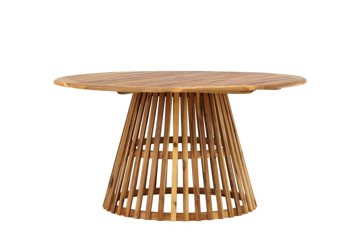 Table à manger de jardin Aurelia - Ø 150 cm en bois d'acacia aspect naturel