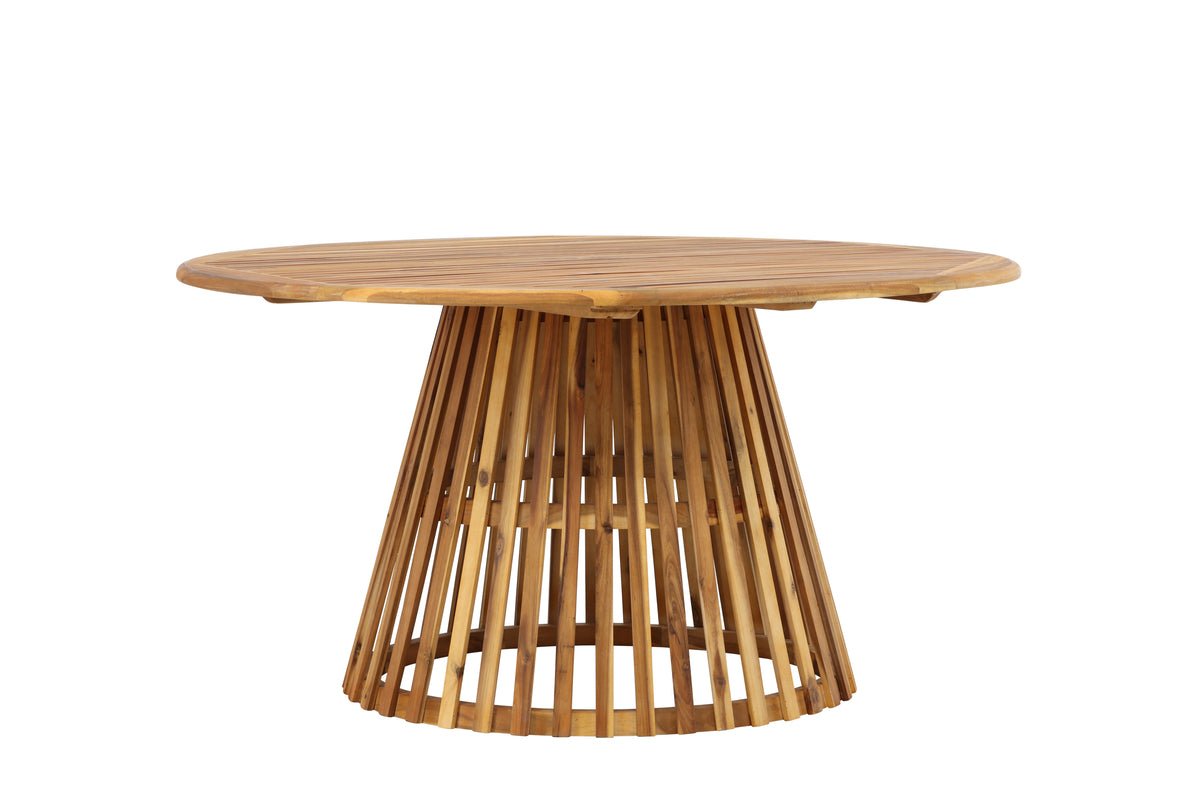 Table à manger de jardin Aurelia - Ø 150 cm en bois d'acacia aspect naturel