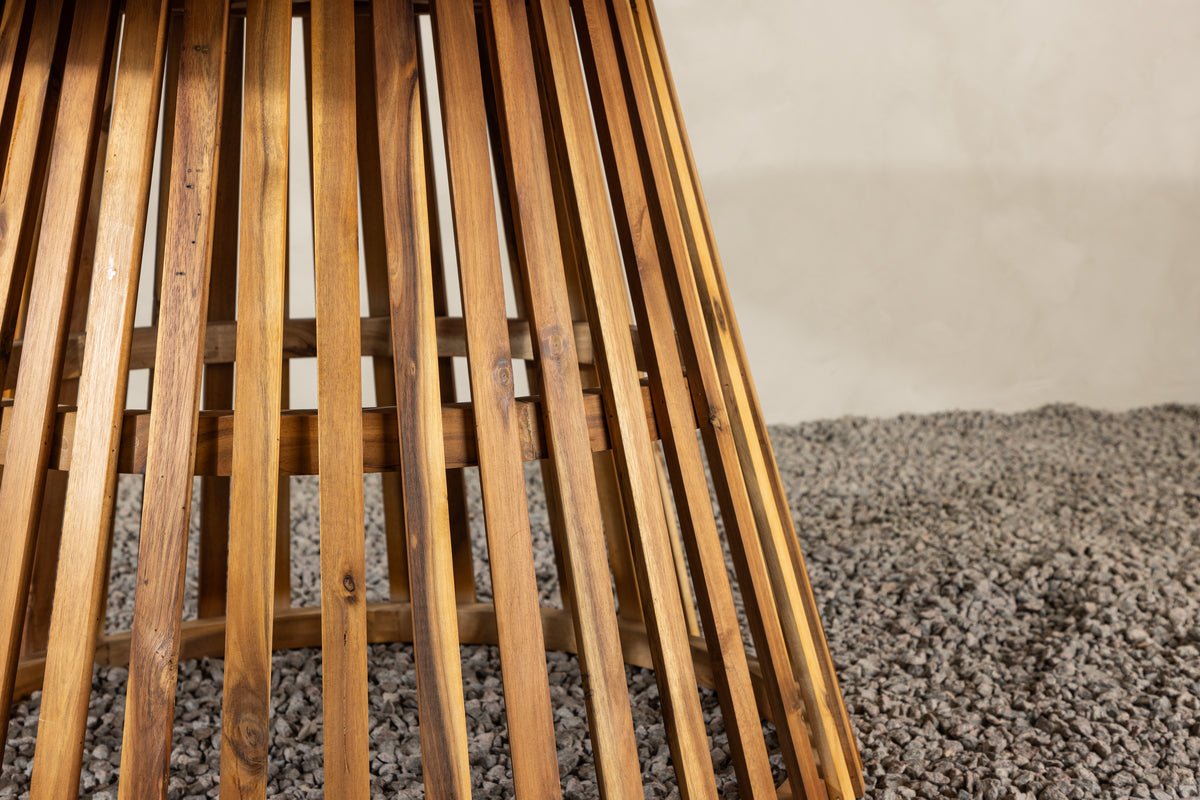 Table à manger de jardin Aurelia - Ø 150 cm en bois d'acacia aspect naturel