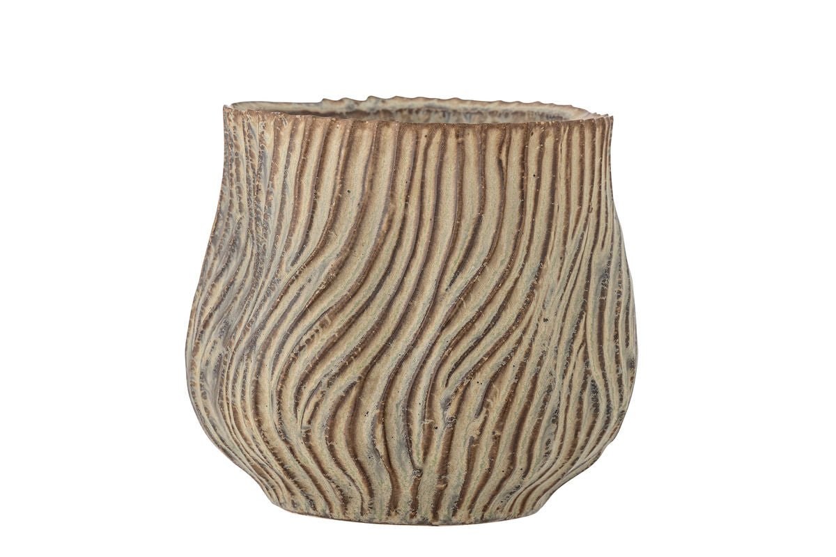 Pot de fleurs « Terraea » – Grès brun