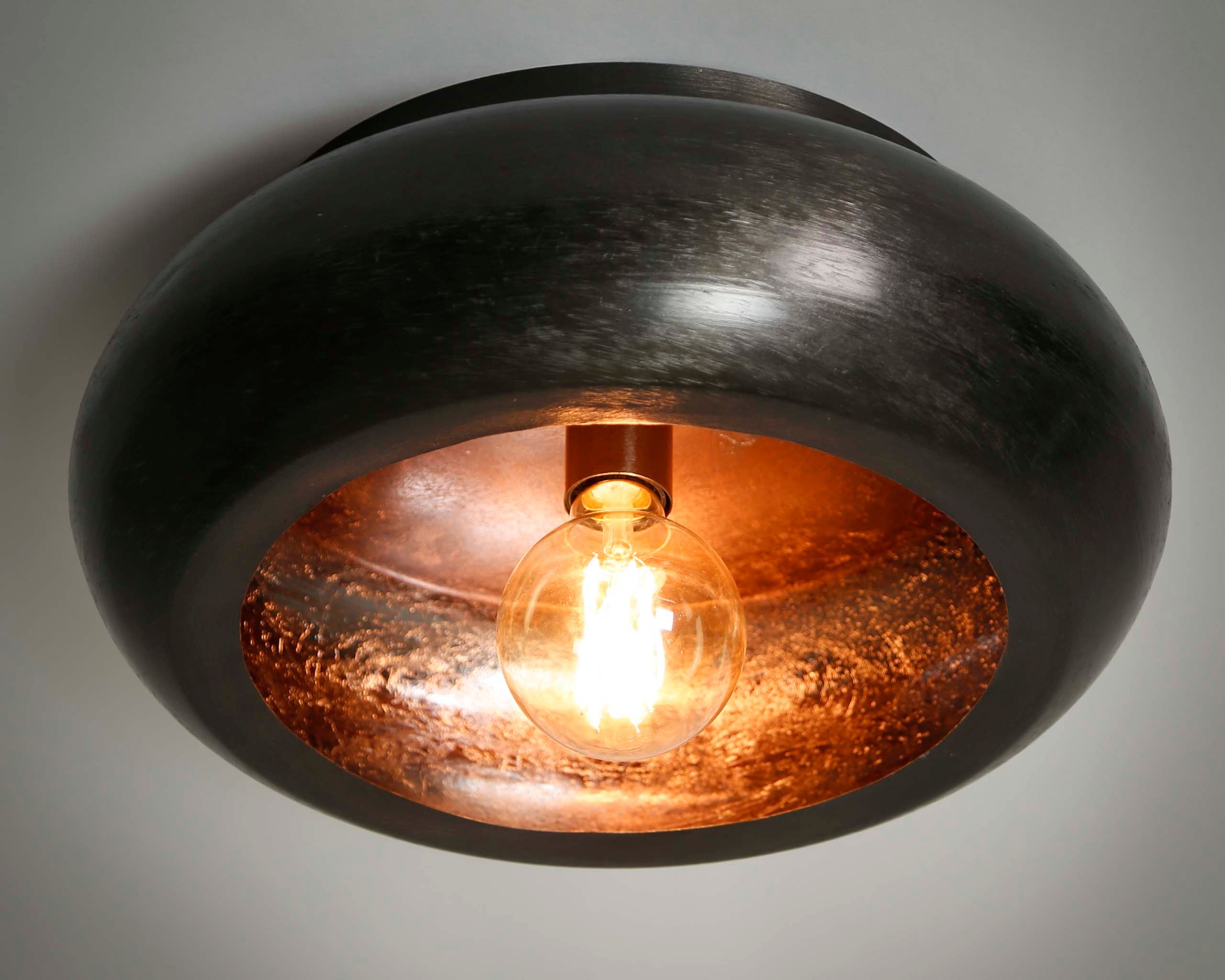 Plafonnier « Sky » – Luminaire en métal finition nickel noir