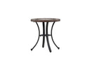 Table basse Lejla - Ø60 avec plateau marron en fibrociment