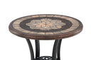 Table basse Lejla - Ø60 avec plateau marron en fibrociment