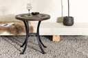 Table basse Lejla - Ø60 avec plateau marron en fibrociment