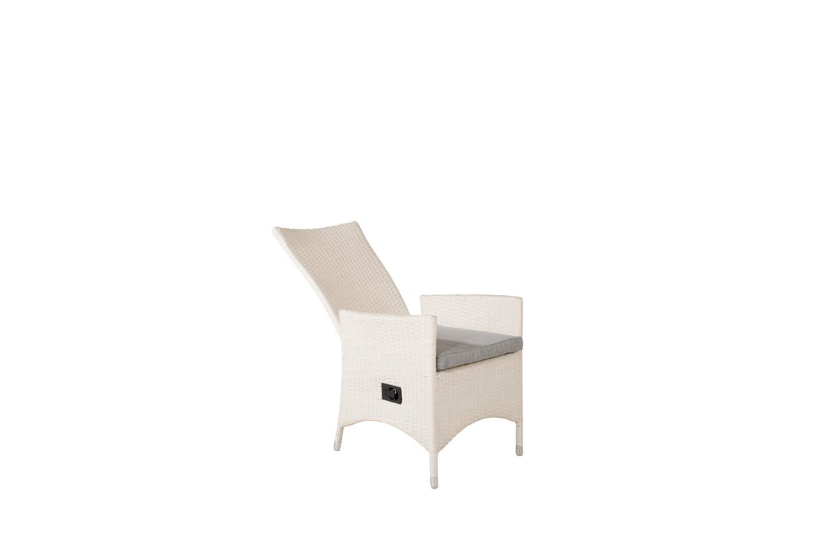 Set de 2 - Chaise de jardin Venezia en imitation rotin en Noir, Blanc ou aspect naturel