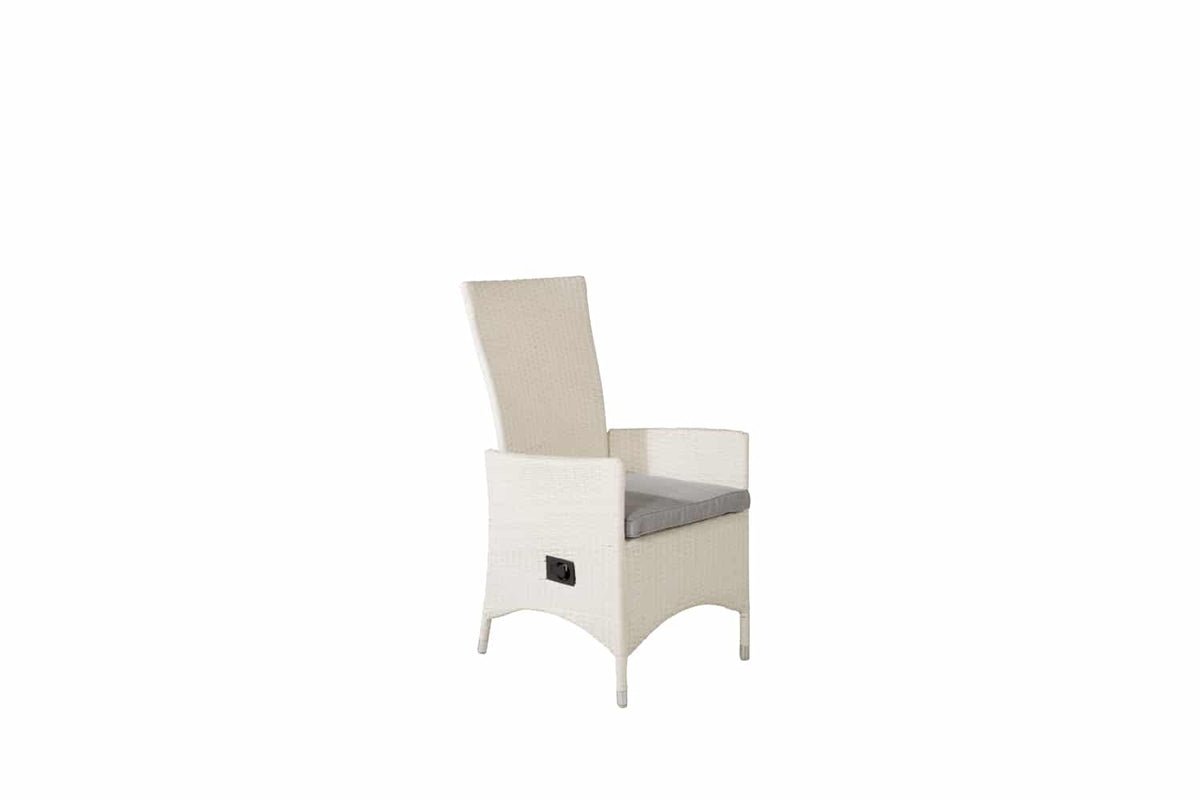 Set de 2 - Chaise de jardin Venezia en imitation rotin en Noir, Blanc ou aspect naturel