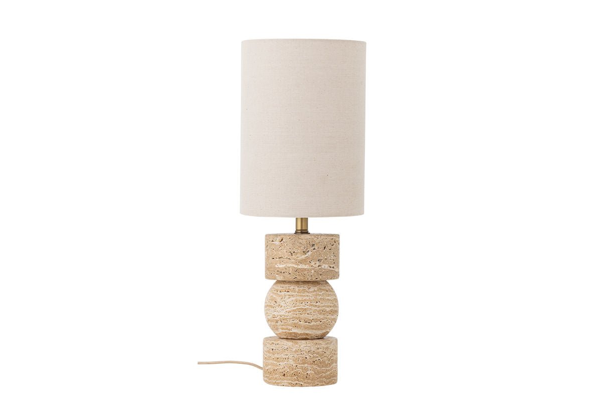 Lampe de table Alvara – véritable travertin naturel, objet design sculptural