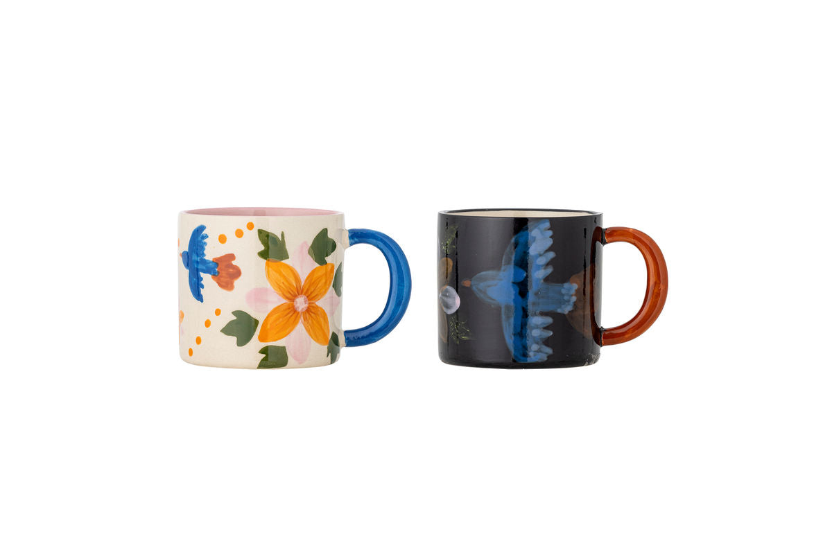 Ensemble de tasses Alina – Motifs peints à la main aux couleurs vives (lot de 2)