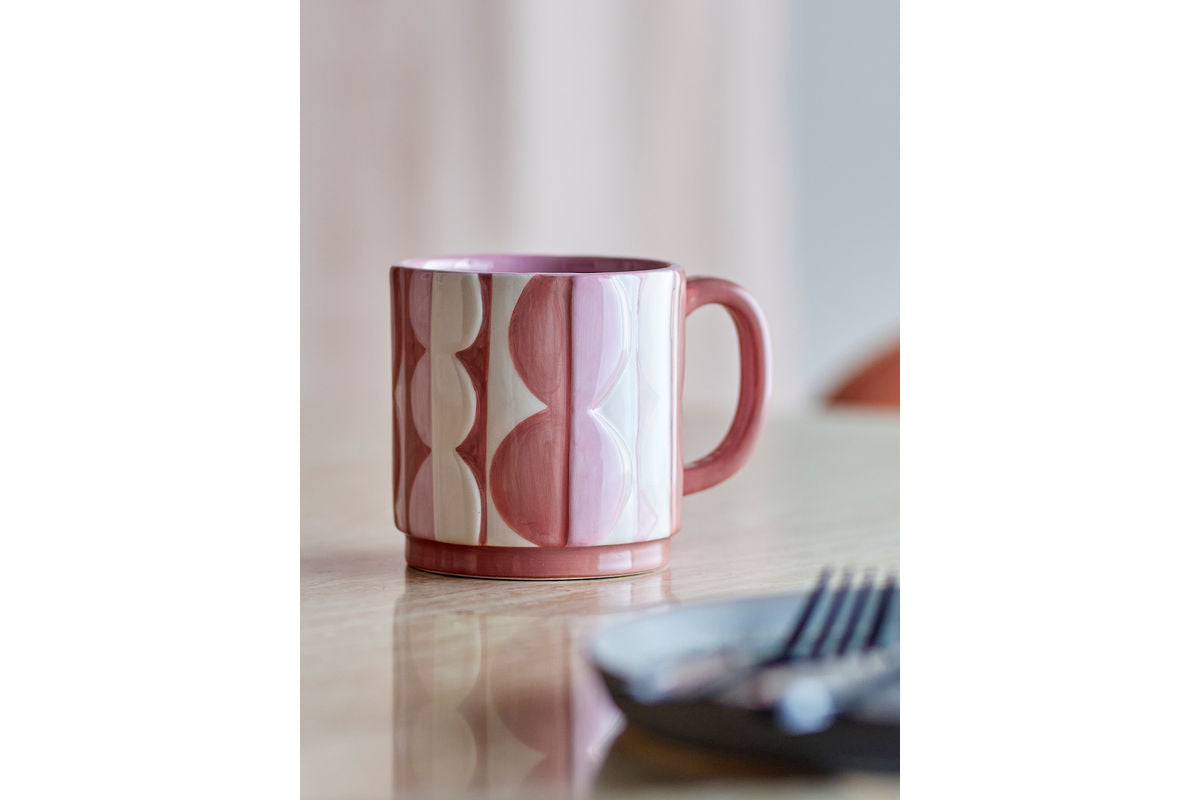 Becher Rosina – Tasses en grès peintes à la main (lot de 4)