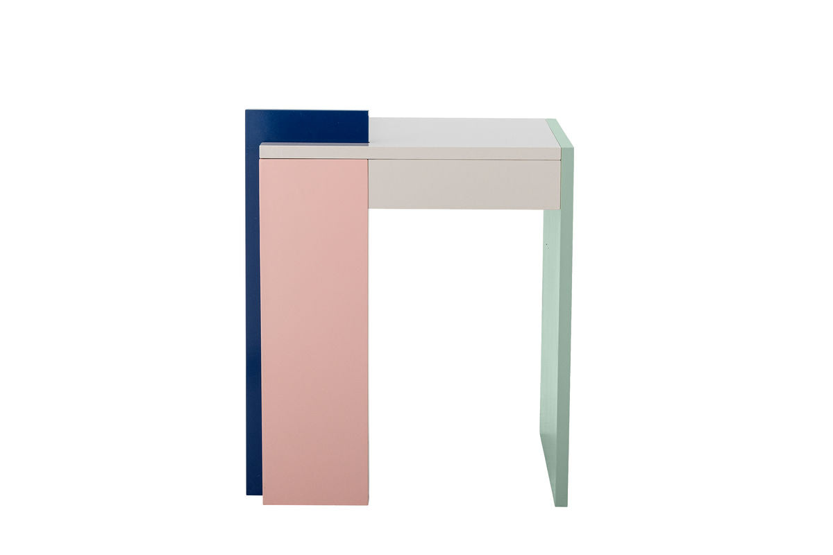 Table d'appoint Rudi – Jeu délicat de couleurs en Rosé, jaune et vert