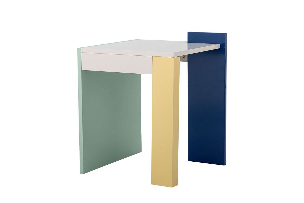 Table d'appoint Rudi – Jeu délicat de couleurs en Rosé, jaune et vert