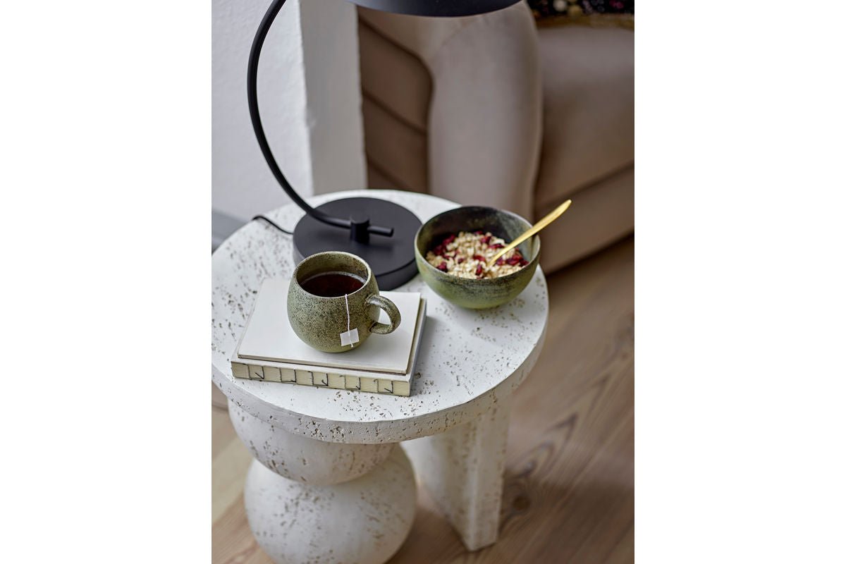 Bol Livia – en grès, lot de 3 en vert avec glaçure réactive