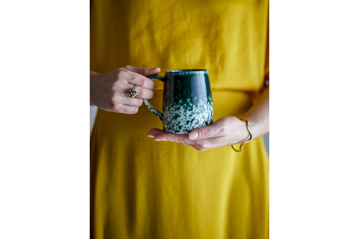 Becher-Set Jana – Steingut mit reaktiver Glasur (4er-Set)